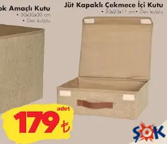 JÜT KAPAKLI ÇEKMECE İÇİ KUTU 30X23X11 CM